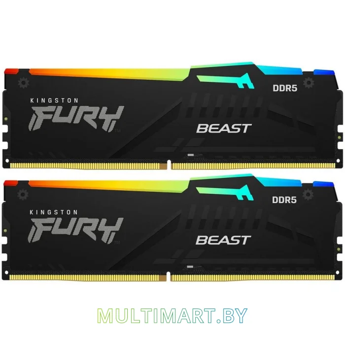 Оперативная память Kingston FURY Beast RGB 2x8GB DDR5 PC5-44800 (KF556C36BBEAK2-16)